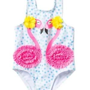 NWT Wetsuit Club 1-Piece Flamingos Swimsuit